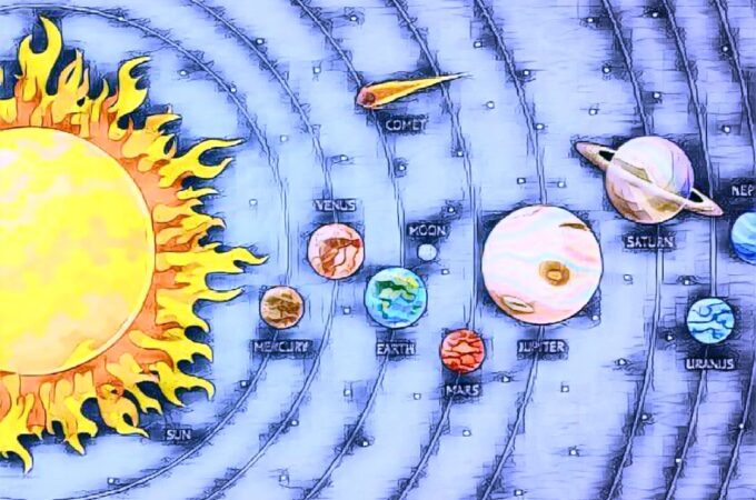 SOLAR SYSTEM DRAWING: EASY DRAWING OF THE SOLAR SYSTEM