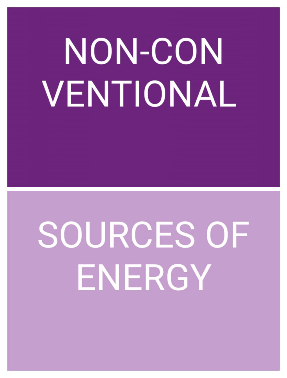 Alternative sources of energy